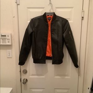 Girls leather coat by joe boxer size medium